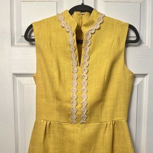 Vintage 1960's Yellow A-Line Dress